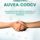 Imagen del convenio de colaboración entre AUVEA y el Colegio de Ópticos-Optometristas de la Comunitat Valenciana, representado por un apretón de manos sobre un fondo de optotipos visuales y los logotipos de ambas entidades.